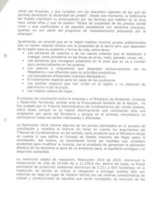 2. Quimbo: Carta Defensoría de Pueblo a Ministerio de Ambiente}