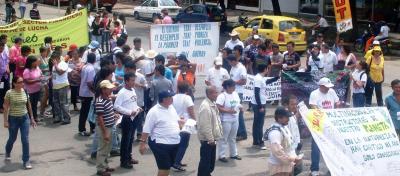 Campesinos de El Quimbo  se manifestaron  el primero del Mayo